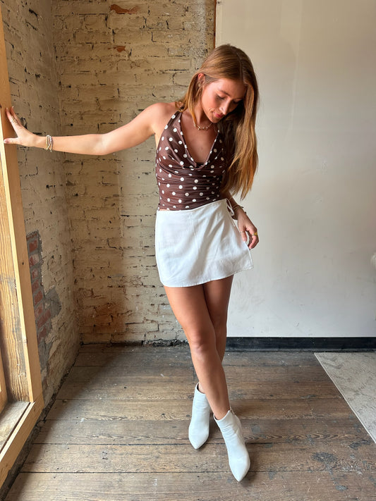 Meadows Linen Skort - White