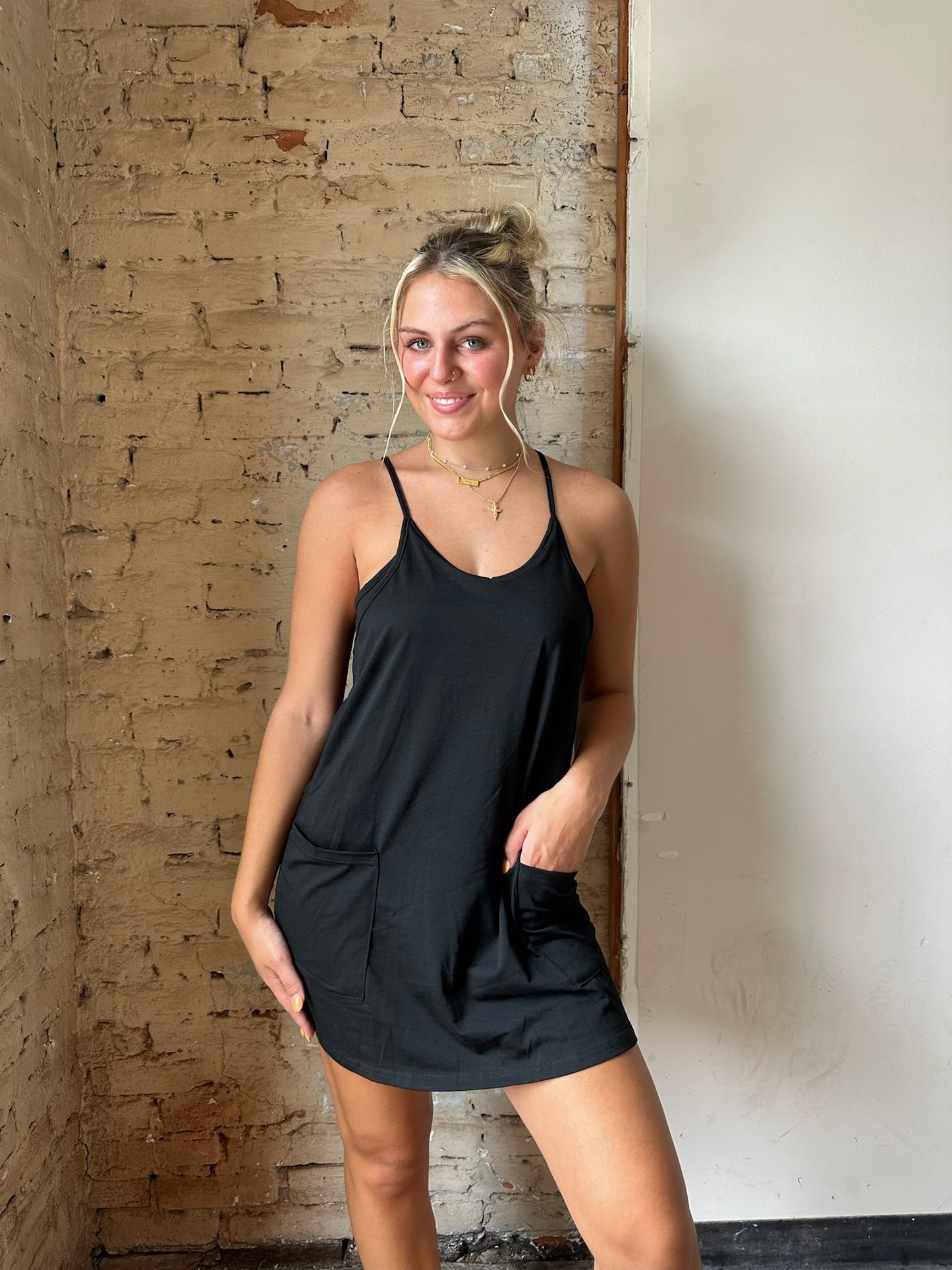 Glendale Athletic Dress - Black