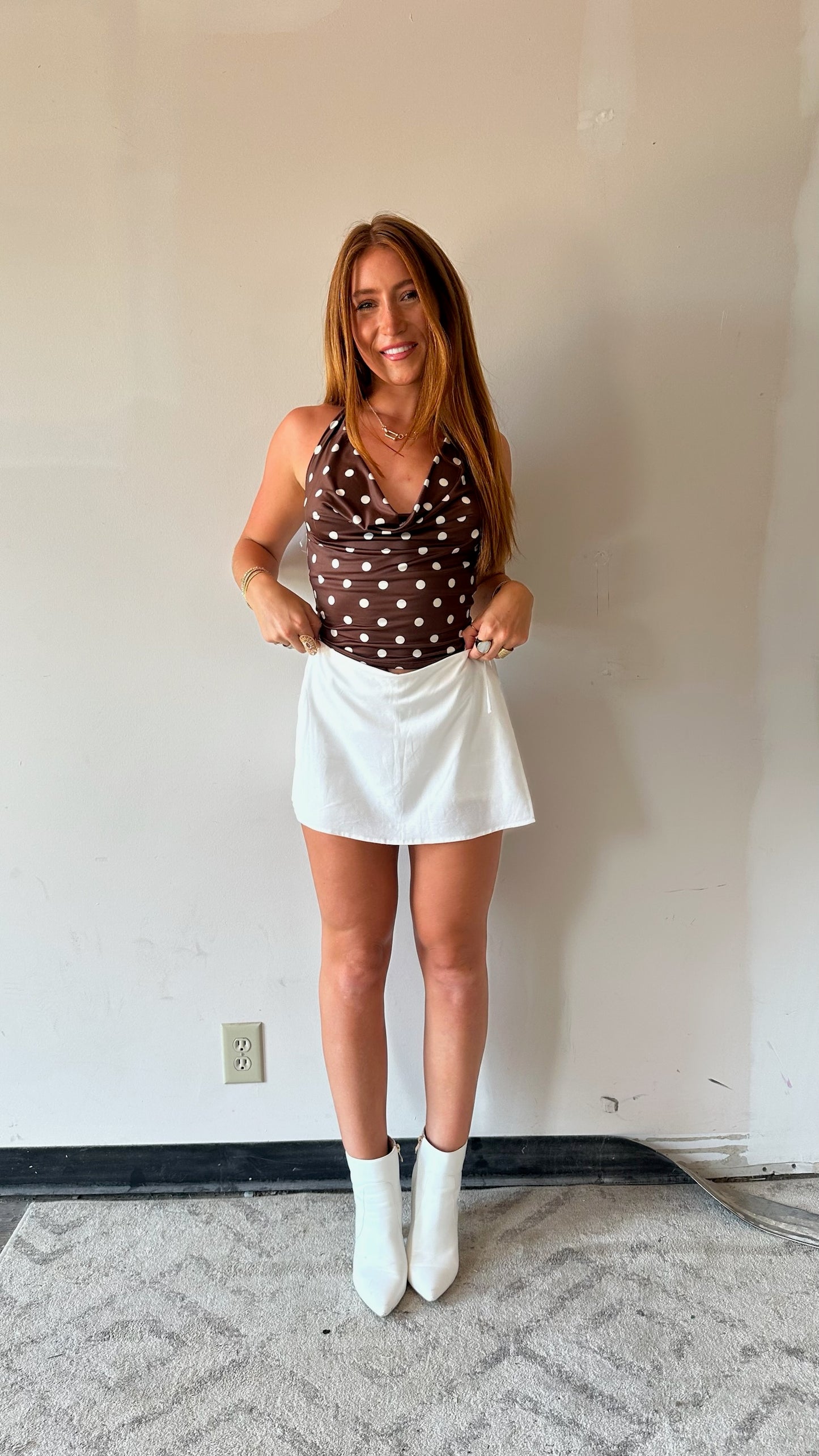 Marina Halter Polka Dot Top