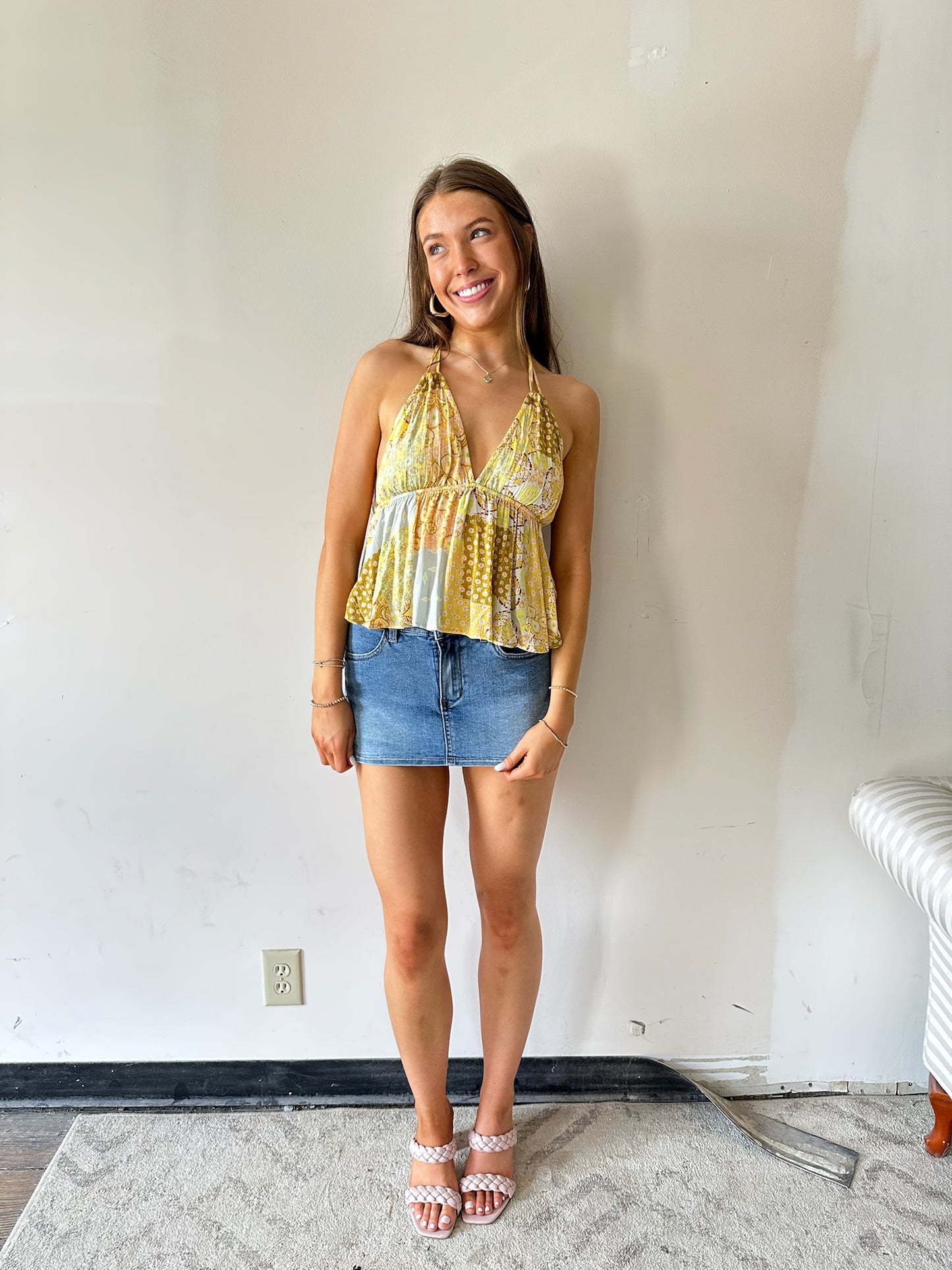 Teagan Mini Denim Skirt - Mid Wash