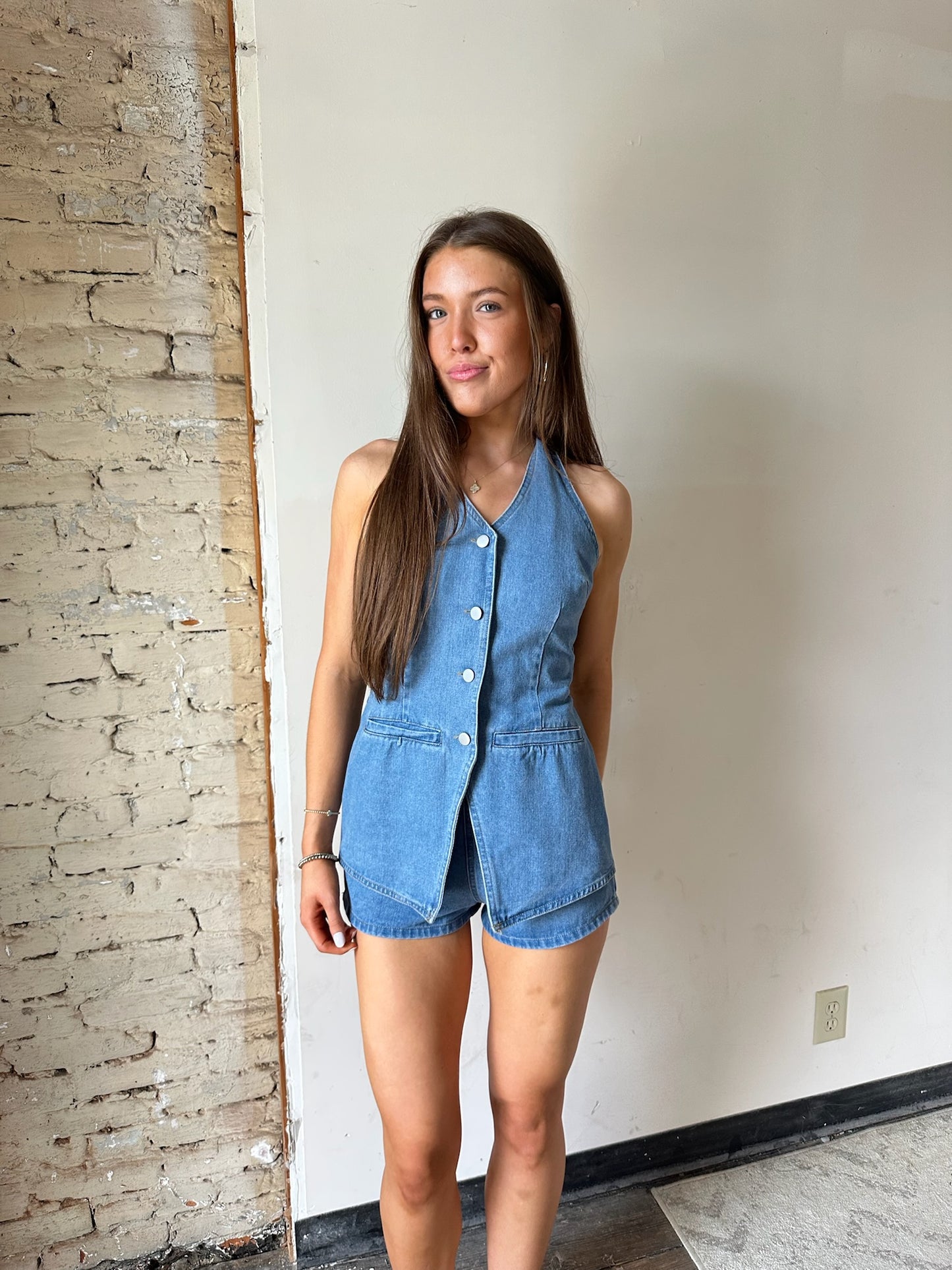 Syracuse Denim Romper