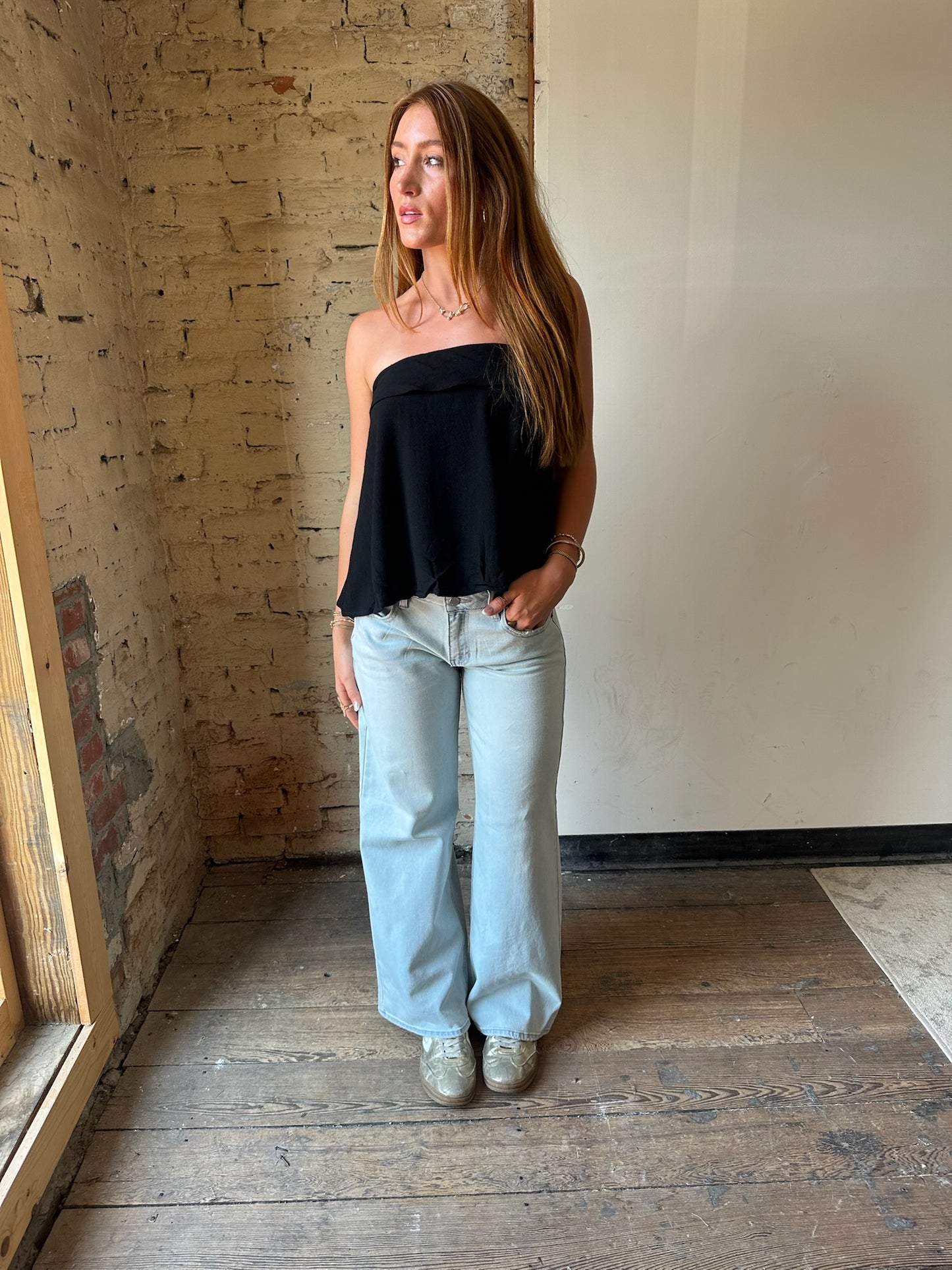 Dylan Linen Top - Black