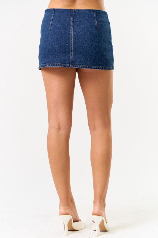 Alpine Denim Micro Skort