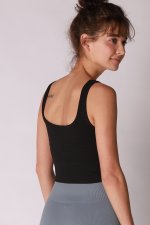 Dream On Ribbed Top - Black