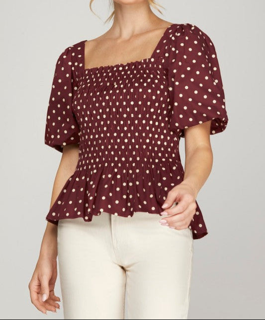 Alana Polka Dot Top