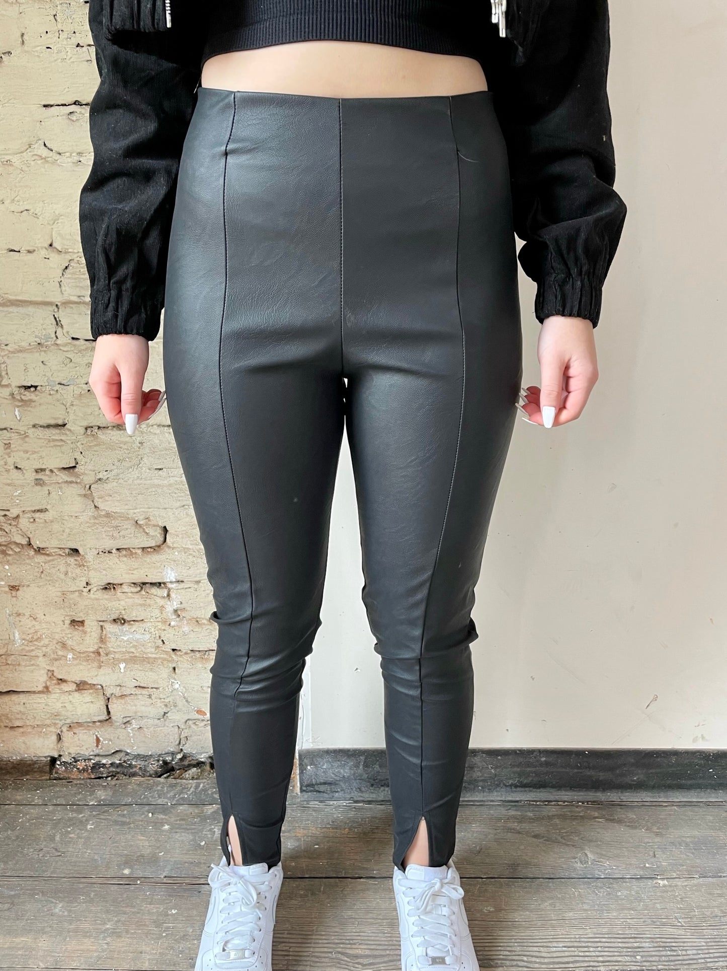 On Point Vegan Leather Pants