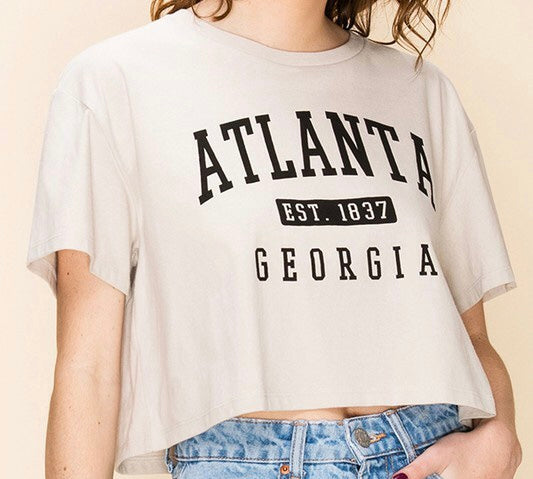 Atlanta Print Tee - Gray